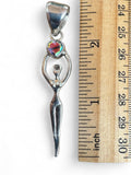 Mercury Mystic Topaz Woman Solid 925 Sterling Silver Pendant