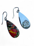 Fordite Detroit Agate Solid 925 Sterling Silver Earrings