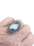 Dendritic Opal Solid 925 Sterling Silver Ring 6