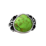 Green Mojave Turquoise Solid 925 Sterling Silver Ring 8
