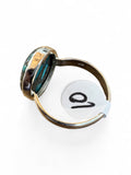 Kingman Turquoise with Pyrite Solid 925 Sterling Silver Ring 10