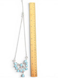 Luxury Caribbean Larimar Solid 925 Sterling Silver Necklace