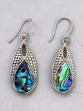 Abalone Solid 925 Sterling Silver Earrings
