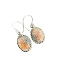 Crazy Lace Agate Solid 925 Sterling Silver Earrings