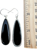 Black Onyx Solid 925 Sterling Silver Earrings