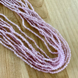 Rose Quartz 2 mm Beaded Necklace
