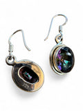 Rainbow Fire Topaz Solid 925 Sterling Silver Earrings