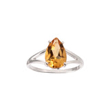 Citrine Solid 925 Sterling Silver Ring 8.5