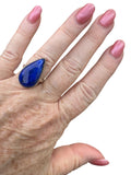 Blue Lapis Solid 925 Sterling Silver Ring 8