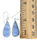 Blue Lace Agate Solid 925 Sterling Silver Earrings