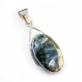 Seraphanite Solid 925 Sterling Silver Pendant