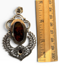 Mahogany Obsidian Silver Overlay Pendant