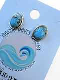 Golden Hills Turquoise Solid 925 Sterling Silver stud Earrings