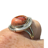 Mexican Fire Opal Solid 925 Sterling Silver Ring 9.5