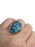 Blue Bird Azurite Solid 925 Sterling Silver Ring 6