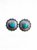 Turquoise Solid 925 Sterling Silver Stud Earrings