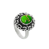 Green Mojave Turquoise Solid 925 Sterling Silver Ring 5