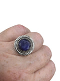 Blue Sapphire Solid 925 Sterling Silver Ring 6.5