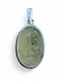 Prehnite Solid 925 Sterling Silver Pendant