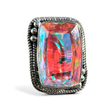 Mercury Mystic Topaz Solid 925 Sterling Silver Ring 10
