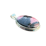Rhodonite Solid 925 Sterling Silver Pendant