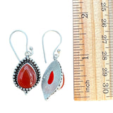 Carnelian Solid 925 Sterling Silver Earrings