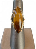 Tiger Eye Solid 925 Sterling Silver Ring 6
