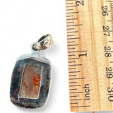 Crazy Lace Agate square Solid 925 Sterling Silver Pendant