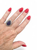 Blue Sapphire Solid 925 Sterling Silver Ring 7.5