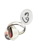 Kingman Red Rose Dahlia Solid 925 Sterling Silver Ring 6.5