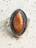 Sunstone Solid 925 Sterling Silver Ring 9.5