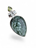 Seraphanite Angel Stone Solid 925 Sterling Silver Pendant
