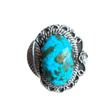 Pilot Mountain Turquoise with Pyrite Solid 925 Sterling Silver Ring 9