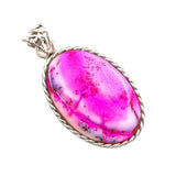 Pink Dendritic Opal Solid 925 Sterling Silver Pendant