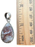 Crazy Lace Agate Solid 925 Sterling Silver Pendant