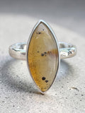 Montana Agate Solid 925 Sterling Silver Ring 9.5