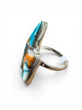 Lightning Bolt Kingman Trifecta Solid 925 Sterling Silver Ring 8