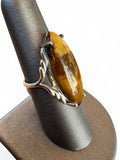 Tiger Eye Solid 925 Sterling Silver Ring 7