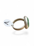 Faceted Green Onyx Solid 925 Sterling Silver Ring 7