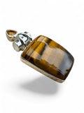 Tiger Eye & Citrine Solid 925 Sterling Silver Pendant