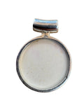 German Dendrite & Onyx Solid 925 Sterling Silver Pendant