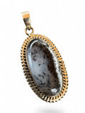 Dendritic Opal Solid 925 Sterling Silver Pendant