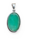 Chrysoprase Solid 925 Sterling Silver Pendant