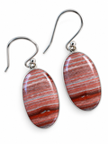 Snakeskin Jasper Solid 925 Sterling Silver Earrings