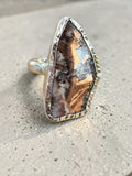 Copper Agate Solid 925 Sterling Silver Ring 6