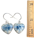 Heart  Scheelite Solid 925 Sterling Silver Earrings