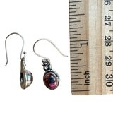 Kingman Pink Dahlia Turquoise Solid 925 Sterling Silver Earrings