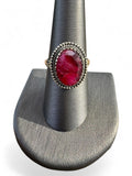 Ruby Solid 925 Sterling Silver Ring 9