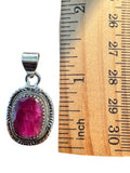 Ruby Solid 925 Sterling Silver Pendant