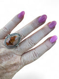 Mexican Fire Opal Solid 925 Sterling Silver Ring 8
